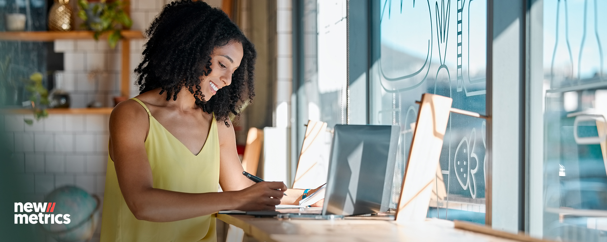 woman working from home